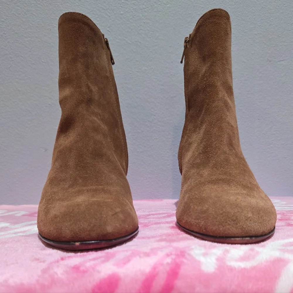 Women's AGL Leather Suede Cognac Ankle Boot, Size 38 - Picture 4 of 16